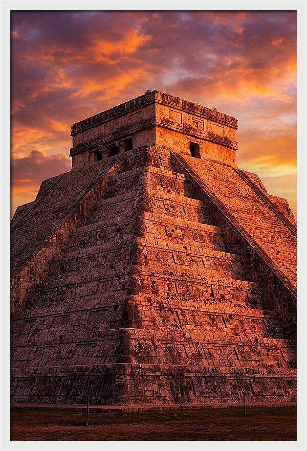 El Castillo At Golden Hour
