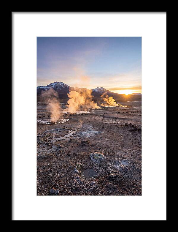 El Tatio Geyser Field At Sunrise