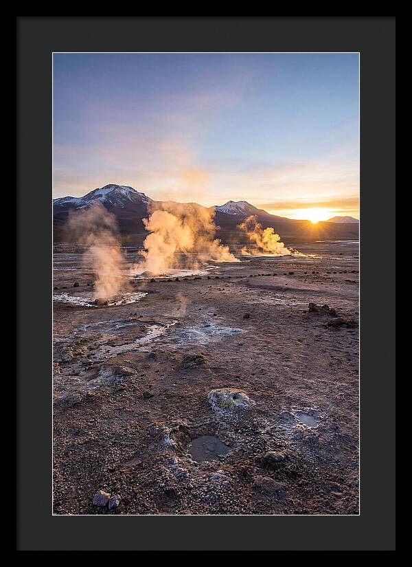 El Tatio Geyser Field At Sunrise