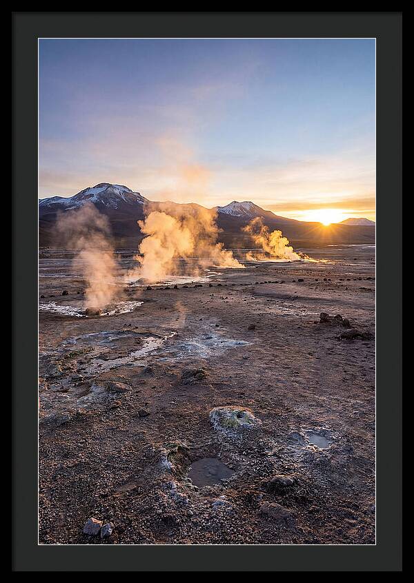El Tatio Geyser Field At Sunrise