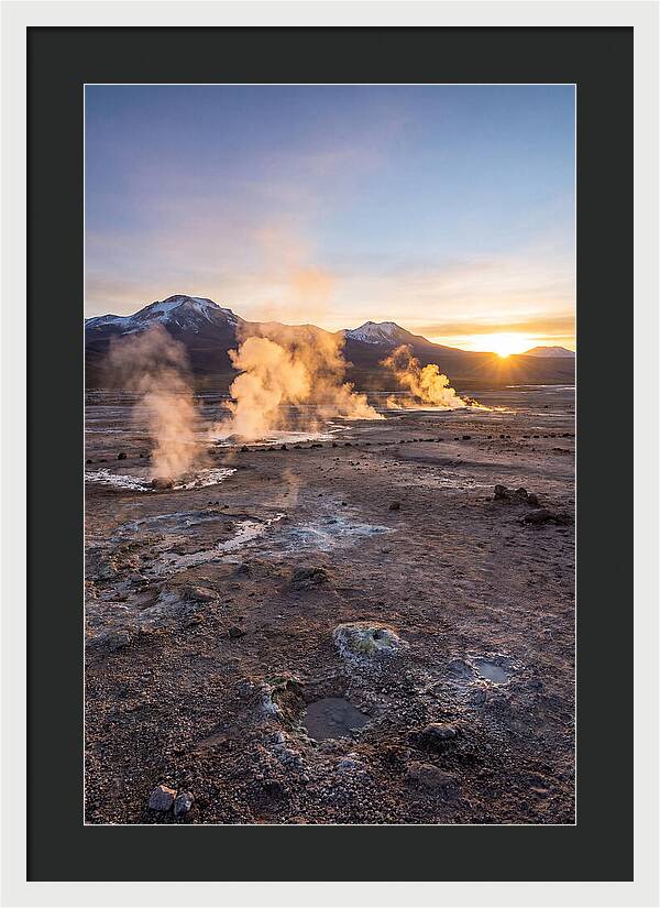 El Tatio Geyser Field At Sunrise