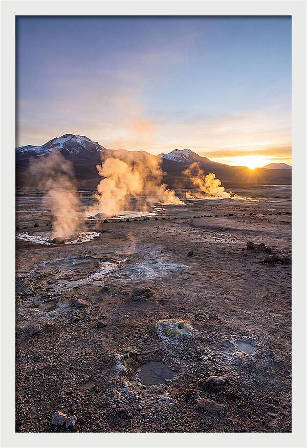 El Tatio Geyser Field At Sunrise