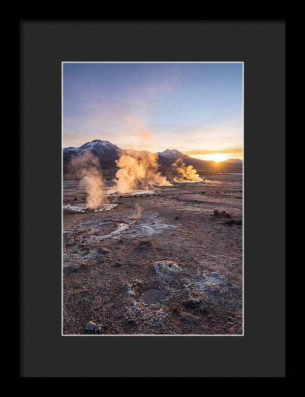 El Tatio Geyser Field At Sunrise