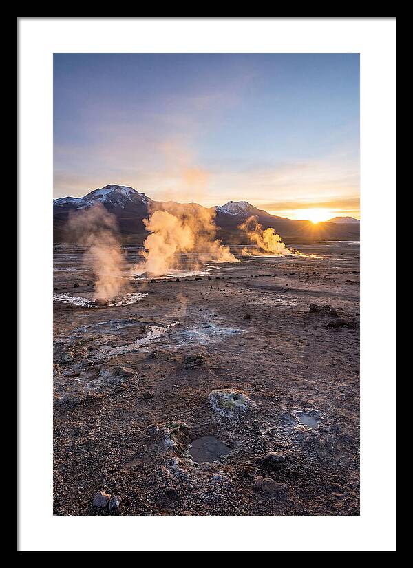 El Tatio Geyser Field At Sunrise