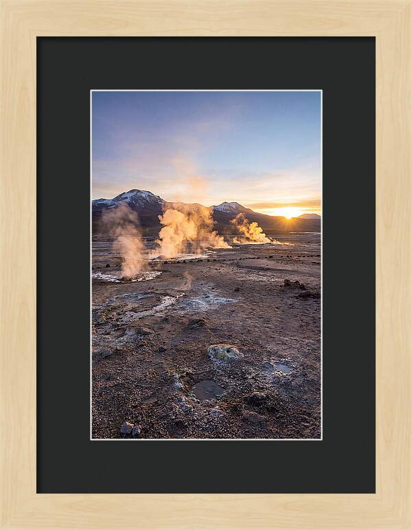 El Tatio Geyser Field At Sunrise