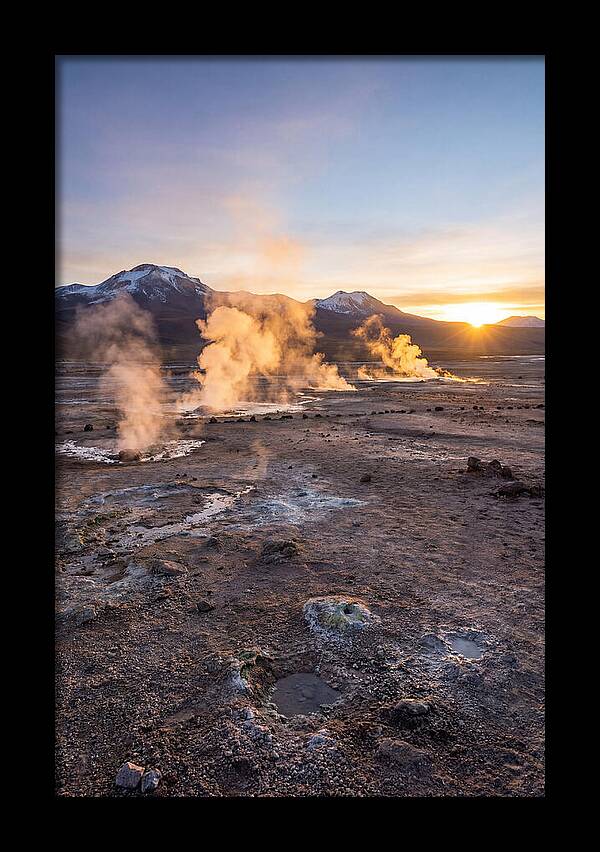 El Tatio Geyser Field At Sunrise