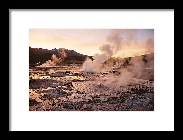 El Tatio Geysers At Dusk