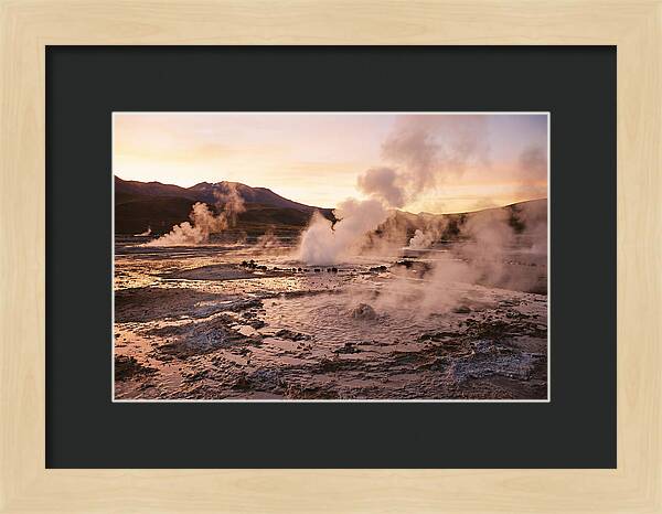 El Tatio Geysers At Dusk