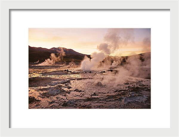 El Tatio Geysers At Dusk
