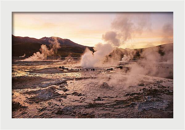 El Tatio Geysers At Dusk