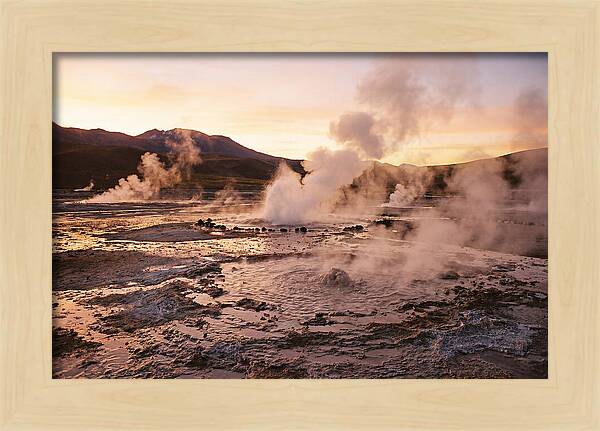 El Tatio Geysers At Dusk