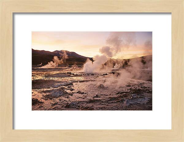 El Tatio Geysers At Dusk