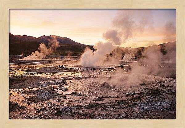 El Tatio Geysers At Dusk