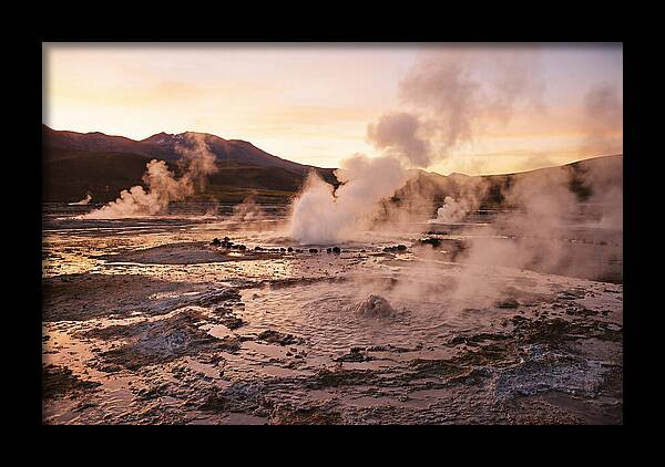 El Tatio Geysers At Dusk