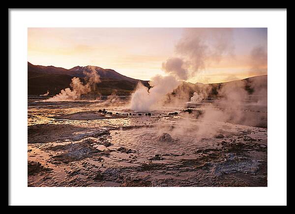El Tatio Geysers At Dusk