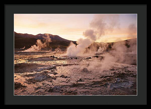 El Tatio Geysers At Dusk