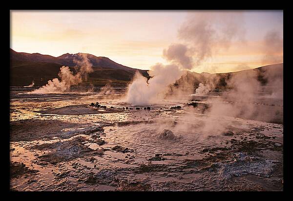 El Tatio Geysers At Dusk