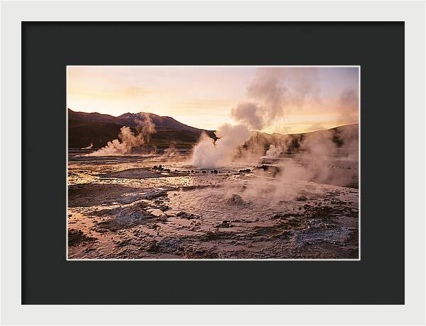 El Tatio Geysers At Dusk