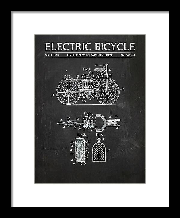 Electric Bicycle Chalkboard Patent Us547441a