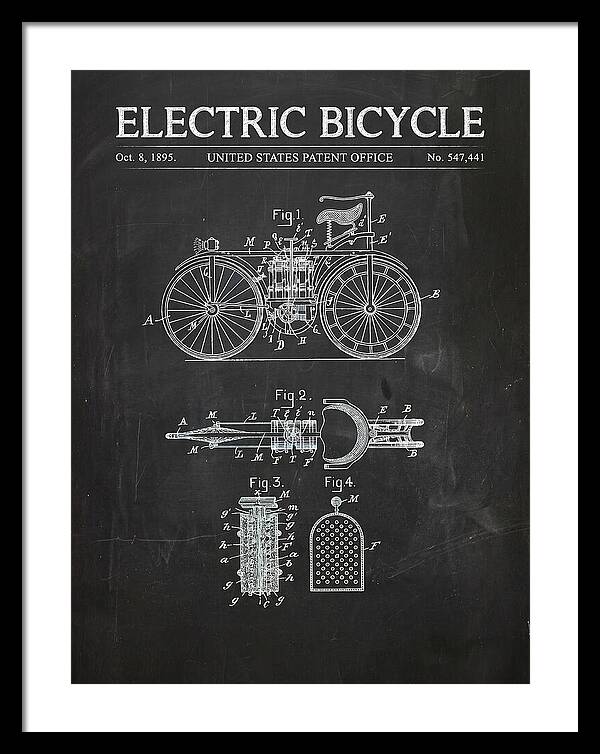 Electric Bicycle Chalkboard Patent Us547441a