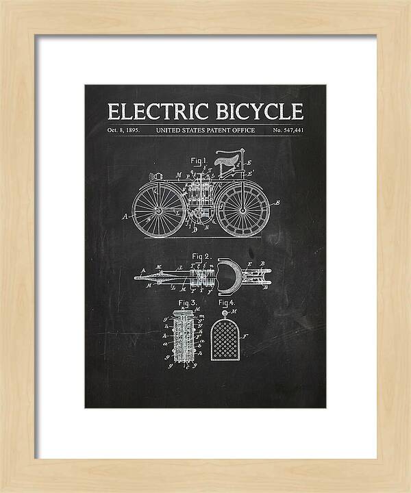Electric Bicycle Chalkboard Patent Us547441a