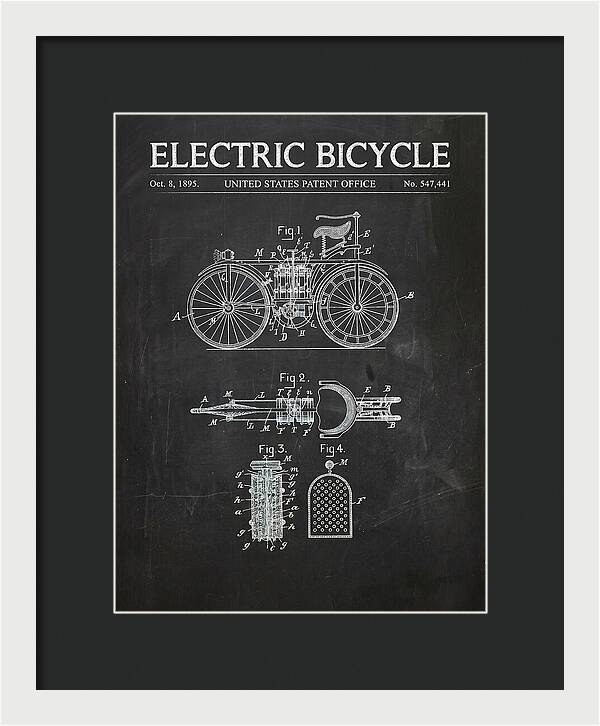 Electric Bicycle Chalkboard Patent Us547441a