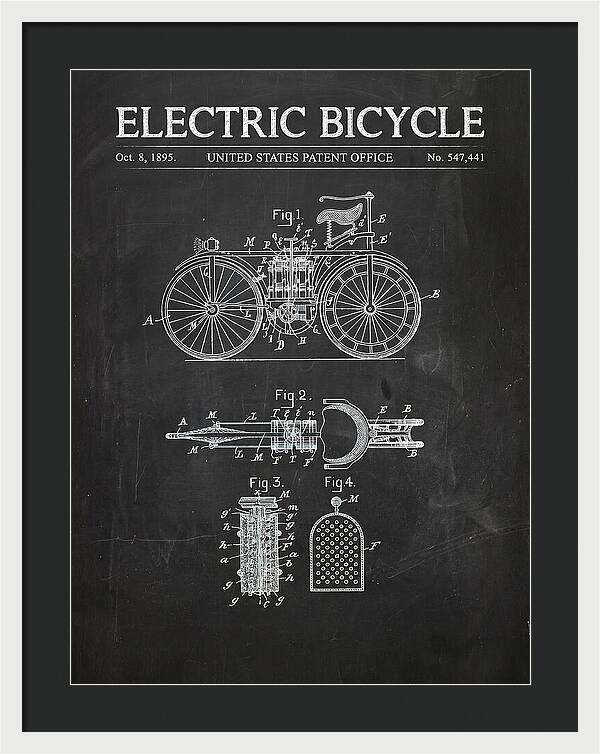 Electric Bicycle Chalkboard Patent Us547441a