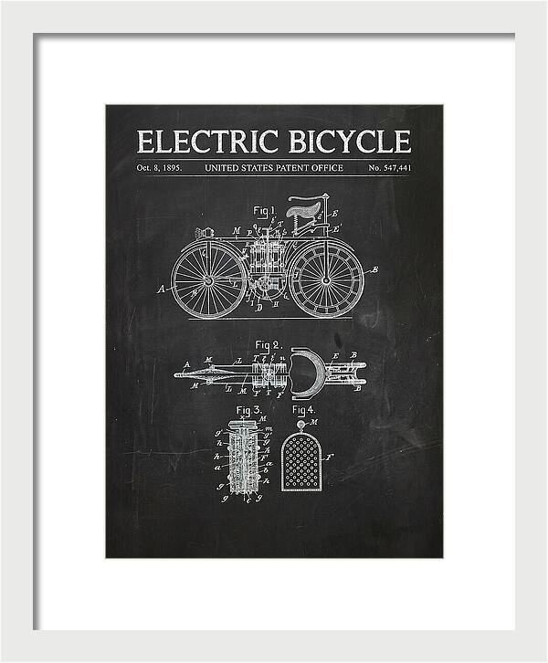 Electric Bicycle Chalkboard Patent Us547441a
