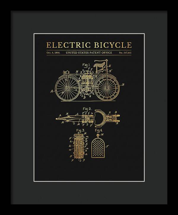 Electric Bicycle Gold Patent Us547441a
