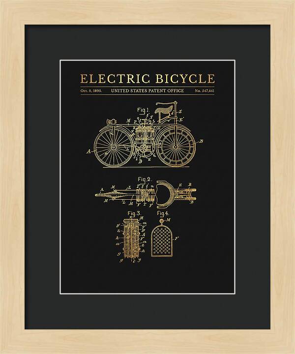 Electric Bicycle Gold Patent Us547441a
