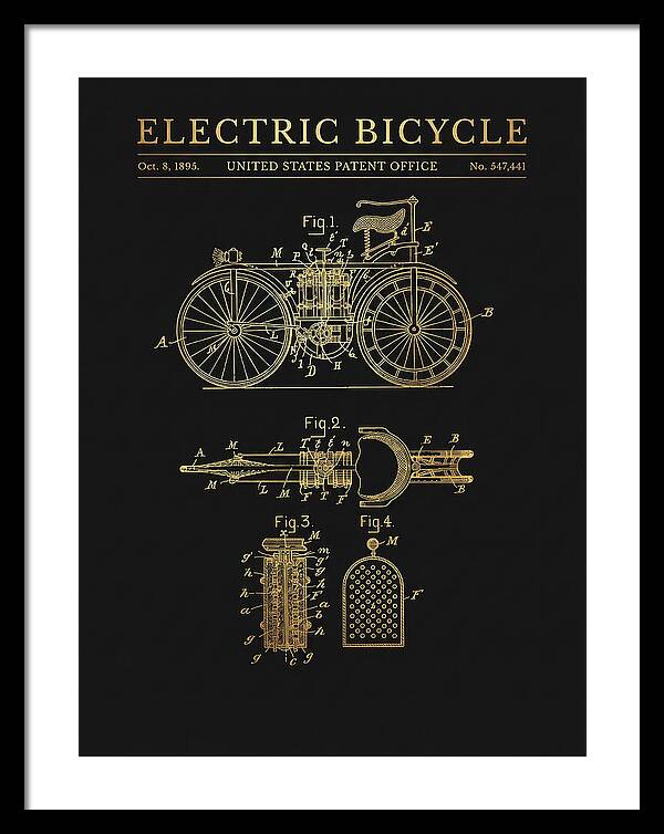 Electric Bicycle Gold Patent Us547441a