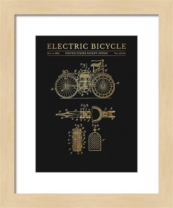 Electric Bicycle Gold Patent Us547441a