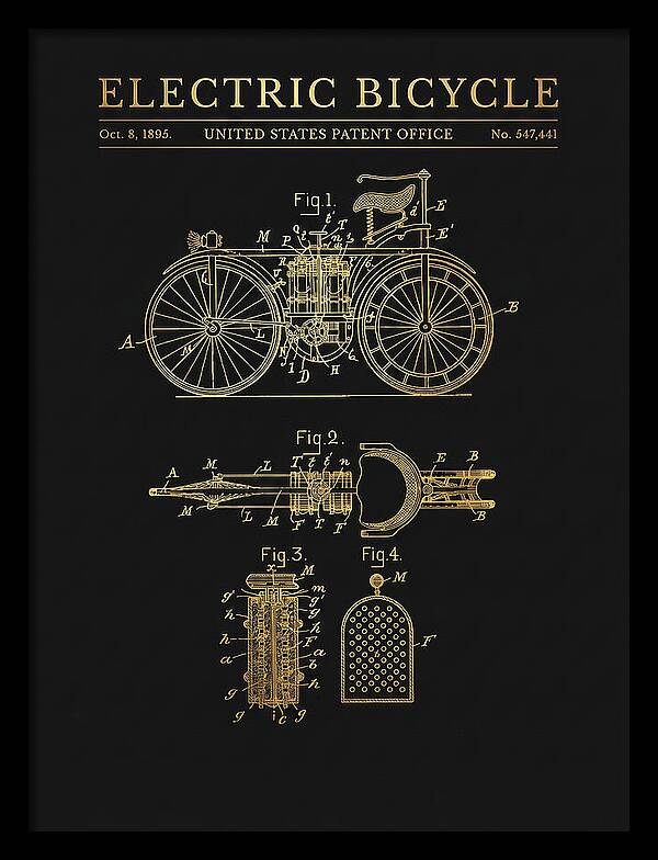 Electric Bicycle Gold Patent Us547441a