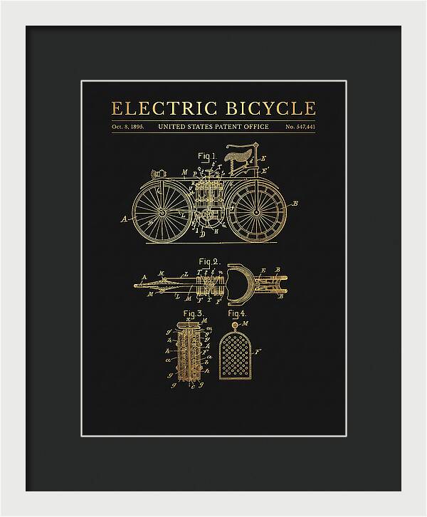 Electric Bicycle Gold Patent Us547441a