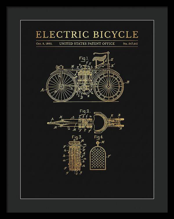 Electric Bicycle Gold Patent Us547441a