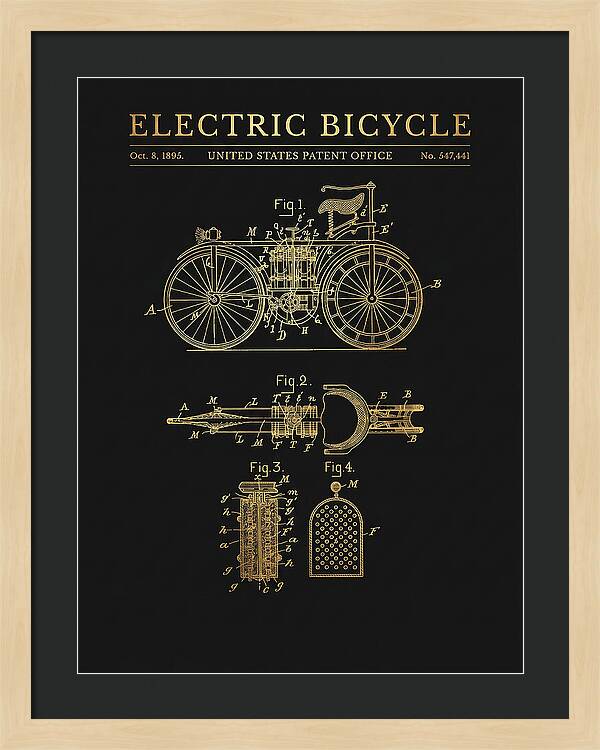 Electric Bicycle Gold Patent Us547441a