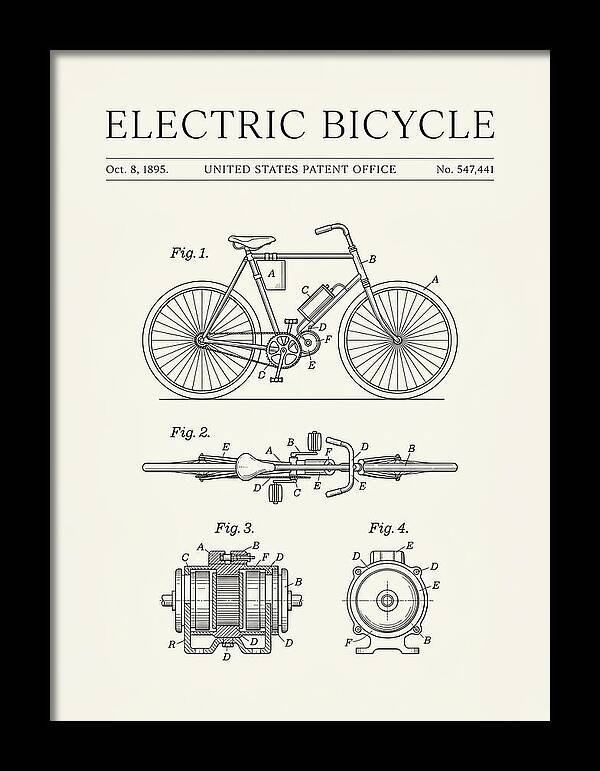 Electric Bicycle Minimalist Patent Us547441a