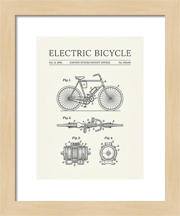Electric Bicycle Minimalist Patent Us547441a