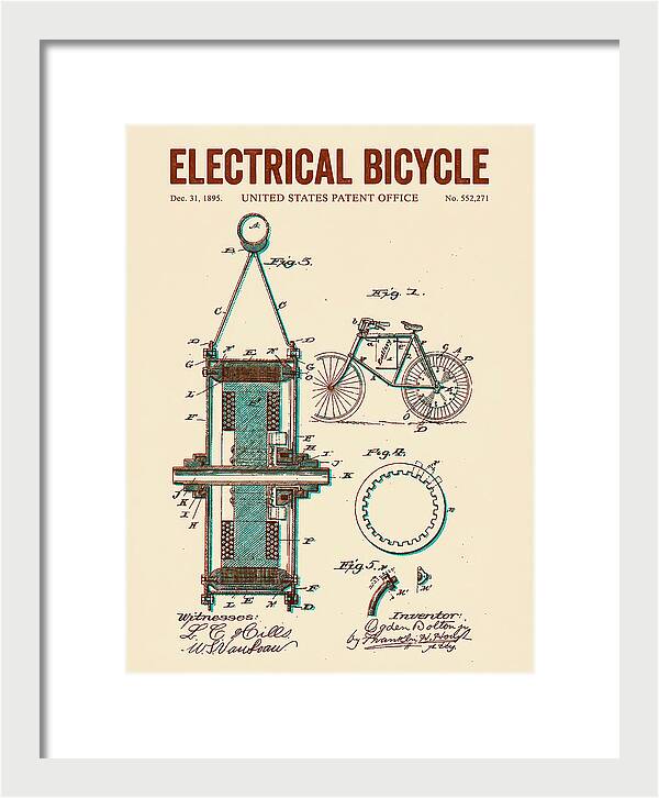 Electric Bicycle Retro Patent Us552271a