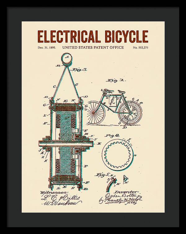 Electric Bicycle Retro Patent Us552271a