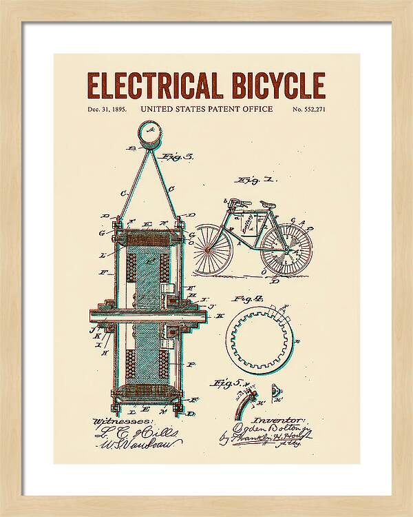 Electric Bicycle Retro Patent Us552271a