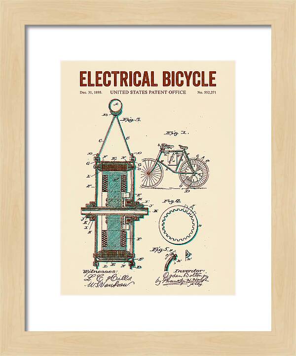 Electric Bicycle Retro Patent Us552271a