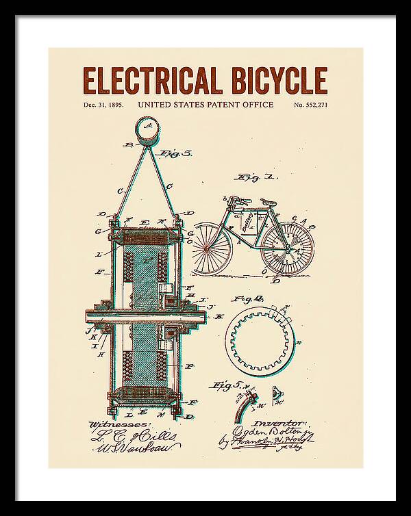 Electric Bicycle Retro Patent Us552271a