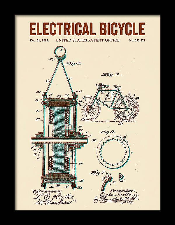 Electric Bicycle Retro Patent Us552271a