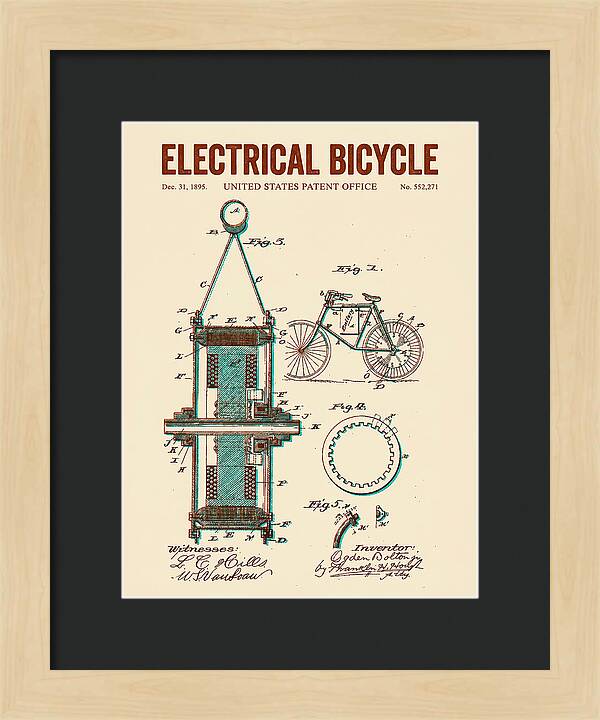 Electric Bicycle Retro Patent Us552271a