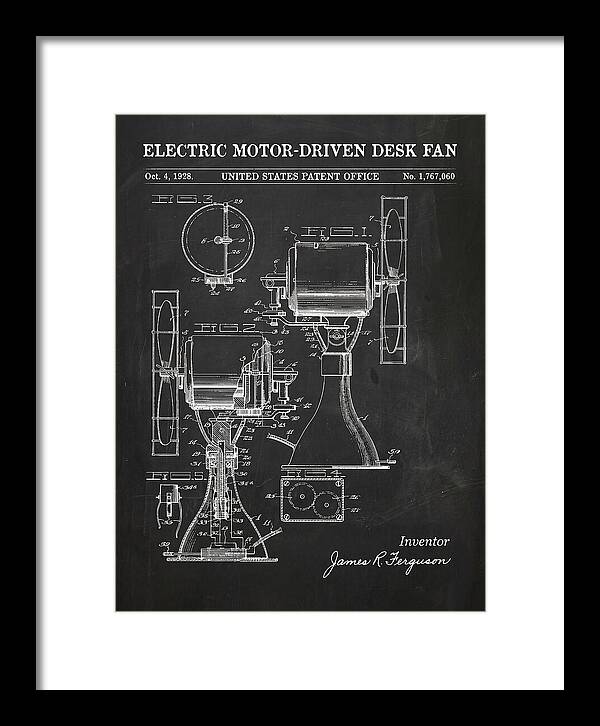Electric Desk Fan Chalkboard Patent Us1767060a