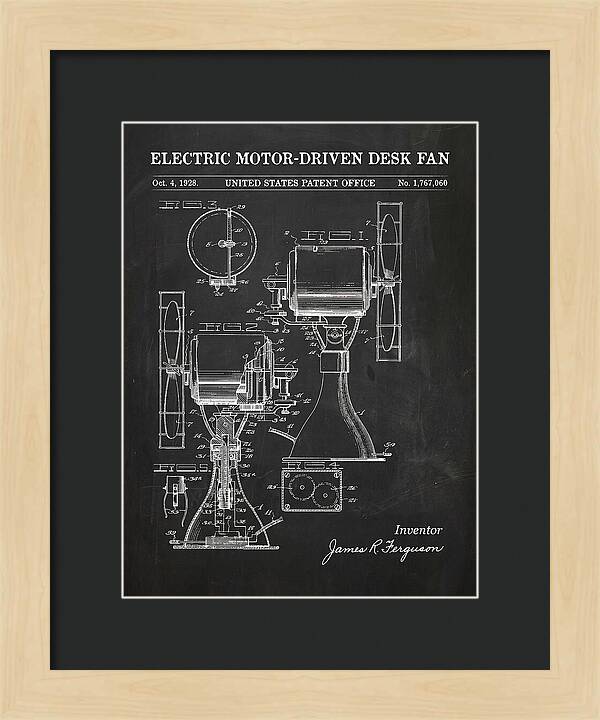 Electric Desk Fan Chalkboard Patent Us1767060a