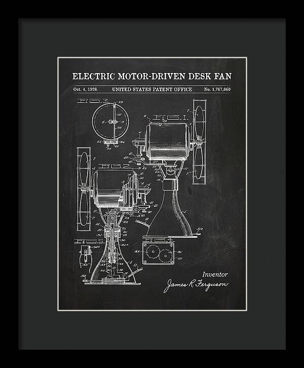 Electric Desk Fan Chalkboard Patent Us1767060a
