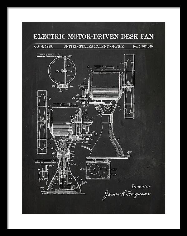 Electric Desk Fan Chalkboard Patent Us1767060a
