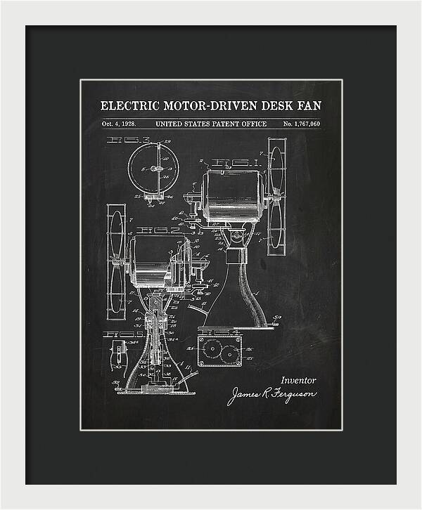 Electric Desk Fan Chalkboard Patent Us1767060a